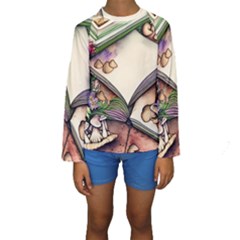 Enchantress Mushroom Charm Gill Wizard Kids  Long Sleeve Swimwear by GardenOfOphir