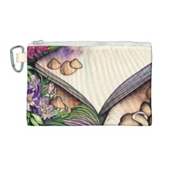 Enchantress Mushroom Charm Gill Wizard Canvas Cosmetic Bag (large) by GardenOfOphir