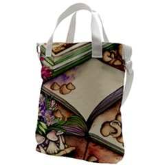 Enchantress Mushroom Charm Gill Wizard Canvas Messenger Bag by GardenOfOphir