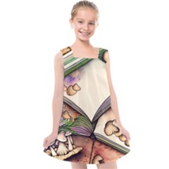 Enchantress Mushroom Charm Gill Wizard Kids  Cross Back Dress