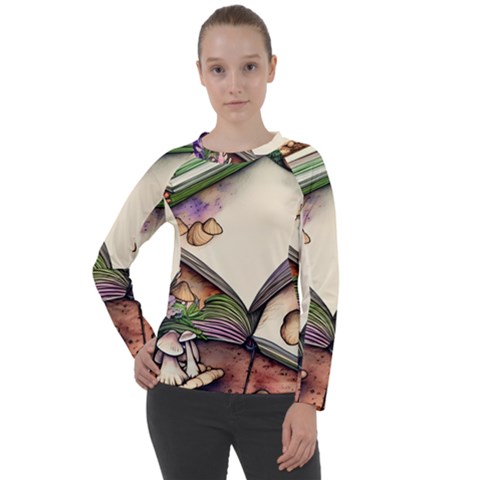 Enchantress Mushroom Charm Gill Wizard Women s Long Sleeve Raglan Tee by GardenOfOphir