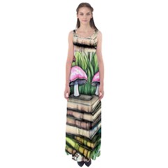 Liberty Cap Magic Mushroom Charm Empire Waist Maxi Dress by GardenOfOphir