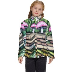 Liberty Cap Magic Mushroom Charm Kids  Puffer Bubble Jacket Coat by GardenOfOphir