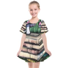 Liberty Cap Magic Mushroom Charm Kids  Smock Dress by GardenOfOphir