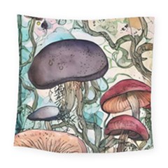 Shroom Magic Mushroom Charm Square Tapestry (large) by GardenOfOphir