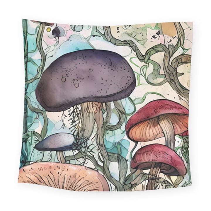 Shroom Magic Mushroom Charm Square Tapestry (Large)