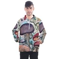 Shroom Magic Mushroom Charm Men s Half Zip Pullover by GardenOfOphir