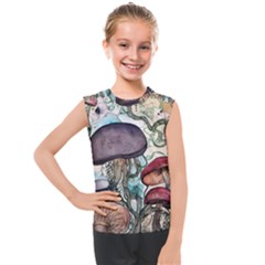 Shroom Magic Mushroom Charm Kids  Mesh Tank Top by GardenOfOphir