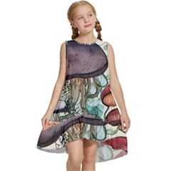 Shroom Magic Mushroom Charm Kids  Frill Swing Dress by GardenOfOphir