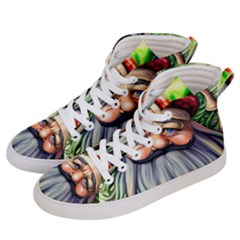 Mushroom Magic Charm Women s Hi-top Skate Sneakers by GardenOfOphir