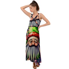 Mushroom Magic Charm V-neck Chiffon Maxi Dress by GardenOfOphir