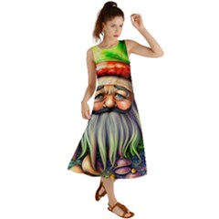 Mushroom Magic Charm Summer Maxi Dress by GardenOfOphir