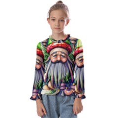 Mushroom Magic Charm Kids  Frill Detail Tee