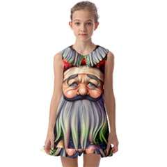 Mushroom Magic Charm Kids  Pilgrim Collar Ruffle Hem Dress