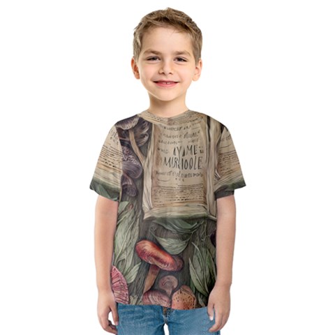 Magic Mushroom Conjure Charm Kids  Sport Mesh Tee by GardenOfOphir