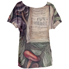 Magic Mushroom Conjure Charm Women s Oversized Tee by GardenOfOphir