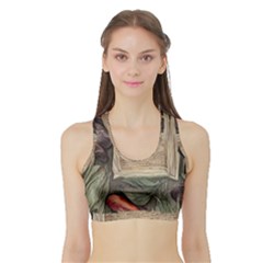 Magic Mushroom Conjure Charm Sports Bra With Border