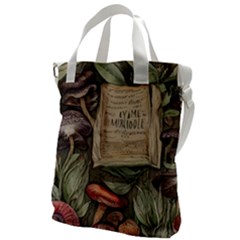 Magic Mushroom Conjure Charm Canvas Messenger Bag by GardenOfOphir