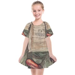 Magic Mushroom Conjure Charm Kids  Smock Dress by GardenOfOphir