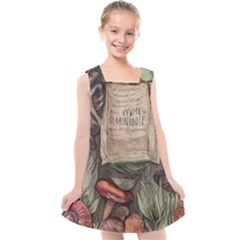 Magic Mushroom Conjure Charm Kids  Cross Back Dress