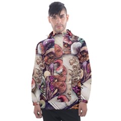 Toadstools And Charms For Necromancy And Conjuration Men s Front Pocket Pullover Windbreaker by GardenOfOphir