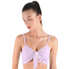 Cotton Candy Pink	 - 	woven Tie Front Bralet by ColorfulSwimWear