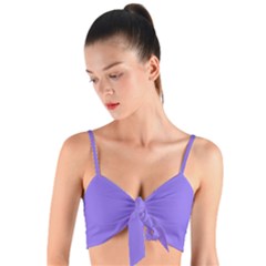 Sweet Crocus Purple	 - 	woven Tie Front Bralet by ColorfulSwimWear