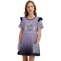 Death Can Not Kill What Doesnt Die Kids  Frilly Sleeves Pocket Dress by CreatureFeature