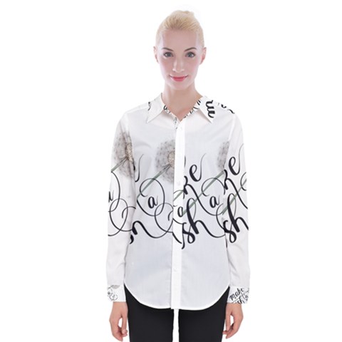 Make A Wish Womens Long Sleeve Shirt by digitalparadise