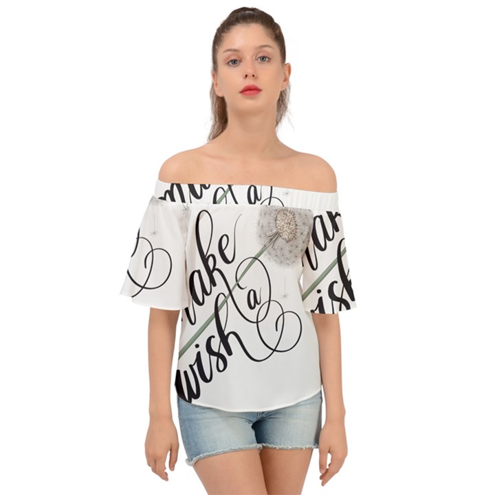 Make A Wish Off Shoulder Short Sleeve Top