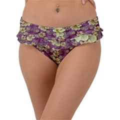 Lotus Flowers In Nature Will Always Bloom For Their Rare Beauty Frill Bikini Bottoms by pepitasart