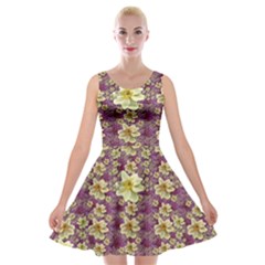 Lotus Flowers In Nature Will Always Bloom For Their Rare Beauty Velvet Skater Dress