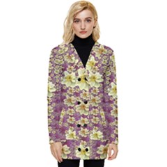 Lotus Flowers In Nature Will Always Bloom For Their Rare Beauty Button Up Hooded Coat  by pepitasart