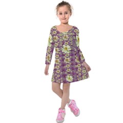 Lotus Flowers In Nature Will Always Bloom For Their Rare Beauty Kids  Long Sleeve Velvet Dress