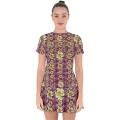 Lotus Flowers In Nature Will Always Bloom For Their Rare Beauty Drop Hem Mini Chiffon Dress by pepitasart