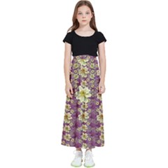 Lotus Flowers In Nature Will Always Bloom For Their Rare Beauty Kids  Flared Maxi Skirt by pepitasart