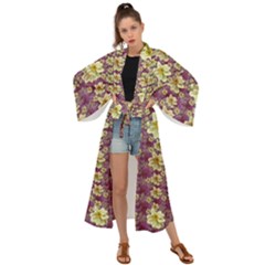 Lotus Flowers In Nature Will Always Bloom For Their Rare Beauty Maxi Kimono by pepitasart