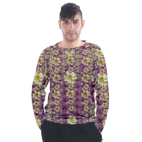 Lotus Flowers In Nature Will Always Bloom For Their Rare Beauty Men s Long Sleeve Raglan Tee by pepitasart