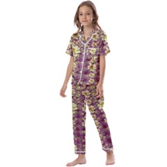 Lotus Flowers In Nature Will Always Bloom For Their Rare Beauty Kids  Satin Short Sleeve Pajamas Set by pepitasart