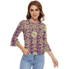 Lotus Flowers In Nature Will Always Bloom For Their Rare Beauty Bell Sleeve Top