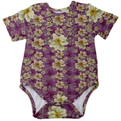 Lotus Flowers In Nature Will Always Bloom For Their Rare Beauty Baby Short Sleeve Bodysuit by pepitasart