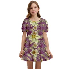 Lotus Flowers In Nature Will Always Bloom For Their Rare Beauty Kids  Short Sleeve Dolly Dress by pepitasart