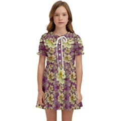 Lotus Flowers In Nature Will Always Bloom For Their Rare Beauty Kids  Sweet Collar Dress by pepitasart