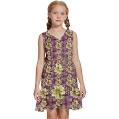 Lotus Flowers In Nature Will Always Bloom For Their Rare Beauty Kids  Sleeveless Tiered Mini Dress by pepitasart