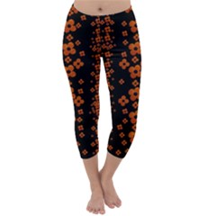 Oil Painted Bloom Brighten Up In The Night Capri Winter Leggings  by pepitasart