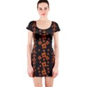 Oil Painted Bloom Brighten Up In The Night Short Sleeve Bodycon Dress View1