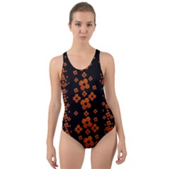 Oil Painted Bloom Brighten Up In The Night Cut-out Back One Piece Swimsuit by pepitasart