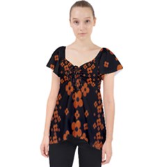 Oil Painted Bloom Brighten Up In The Night Lace Front Dolly Top by pepitasart