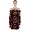 Oil Painted Bloom Brighten Up In The Night Long Sleeve Off Shoulder Dress View1