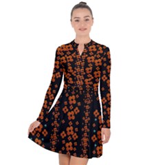 Oil Painted Bloom Brighten Up In The Night Long Sleeve Panel Dress by pepitasart